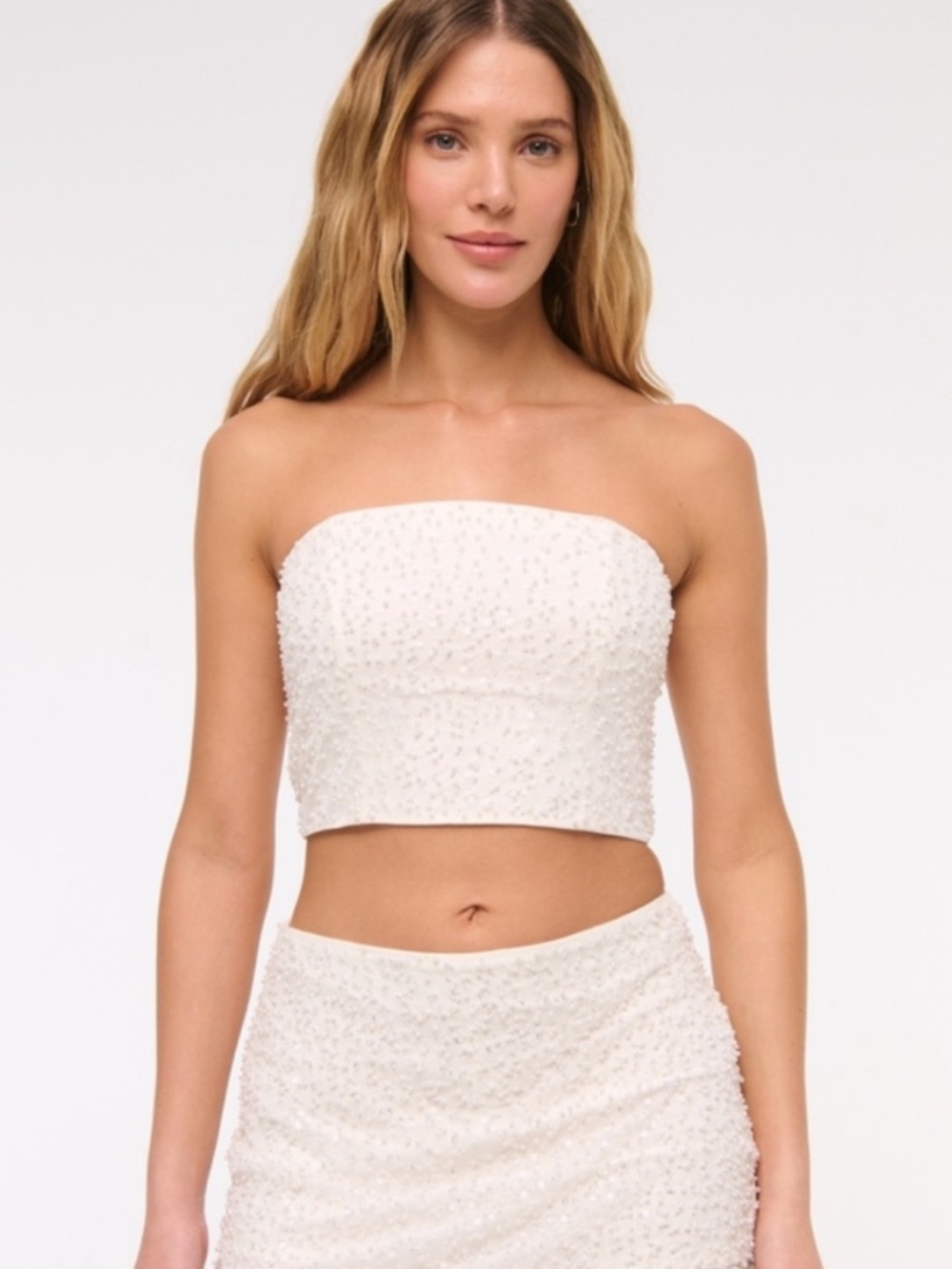 Beaded Strapless Top